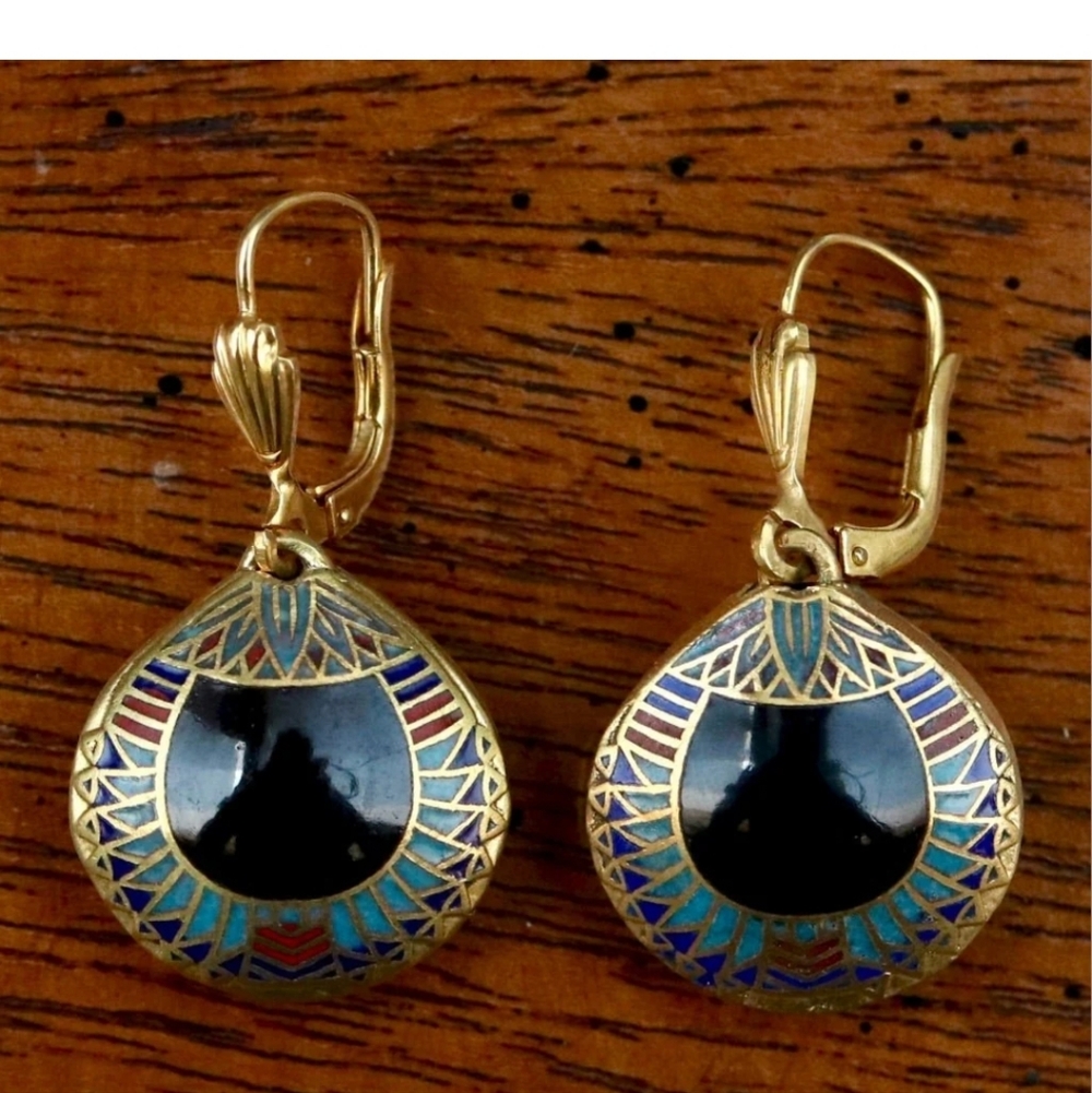 Shashi Enamel Earrings. NWT.